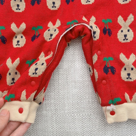 Chinese QiPao Red sweater long sleeve bodysuit - Picture 6 of 11